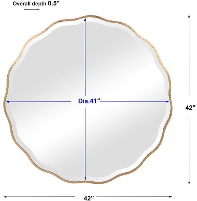 Uttermost® Aneta Gold Round Mirror-3