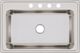 Elkay Lustertone® Classic Lustrous Satin 33" x 22" x 10-1/8" 4-Hole Single Bowl Drop-In Sink-1