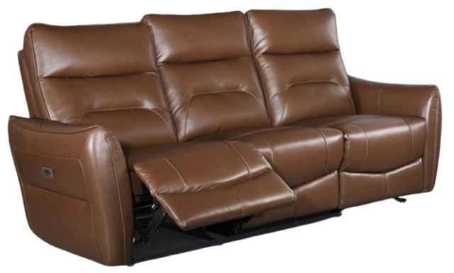 Furniture of America® Terentius Caramel Brown Power Reclining Sofa-0