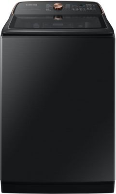 Samsung® 7550 Series 6.2 Cu. Ft. Black Stainless Steel Agitator Top Load Washer with Auto Dispense System