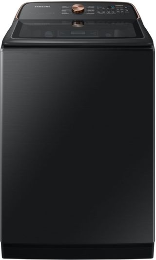 Samsung® 7550 Series 6.2 Cu. Ft. Black Stainless Steel Agitator Top Load Washer with Auto Dispense System