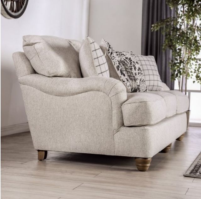 Furniture of America® Mossley Ivory Sofa-2