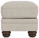 Flexsteel® Bexley Silver Driftwood Ottoman-2
