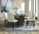 Elements International Dapper Gray/Walnut Upholstered Dining Side Chair-3