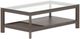 Canadel Accent Glass Top Cocktail Table with Hazelnut Washed Base-0