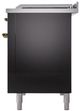 Ilve® Nostalgie II Series 48" Glossy Black Pro Style Dual Fuel Range-2