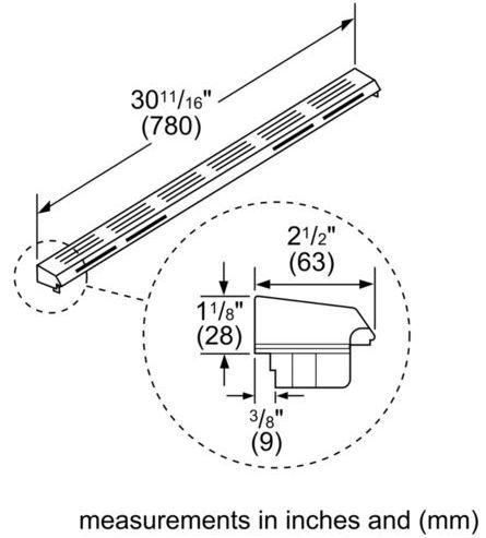 Bosch® 30.69" Island Trim Accessory for Gas Slide-1