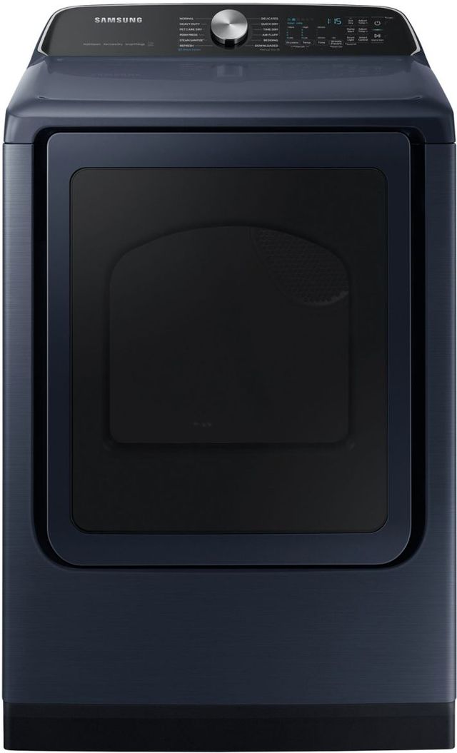 Samsung Brushed Navy Top Load Washer & Electric Dryer Laundry Pair-2