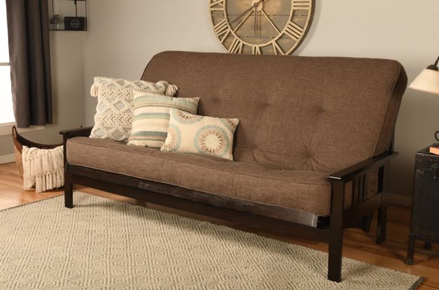 Kodiak Furniture Linen Cocoa 8" Coil Hinged Innerspring Queen Futon Mattress -2