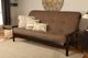 Kodiak Furniture Linen Cocoa 8" Coil Hinged Innerspring Queen Futon Mattress -2