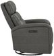 Liberty Furniture Rosslyn York Charcoal Leather Power Swivel Glider Recliner-4