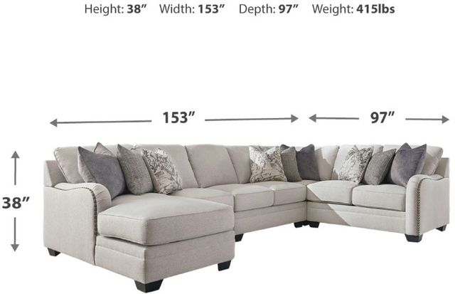 Benchcraft® Dellara 5-Piece Chalk Left-Arm Facing Sectional with Corner Chaise-1