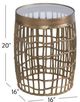 Bassett Mirror Harper Glass Top Accent Table with Brass Base-2