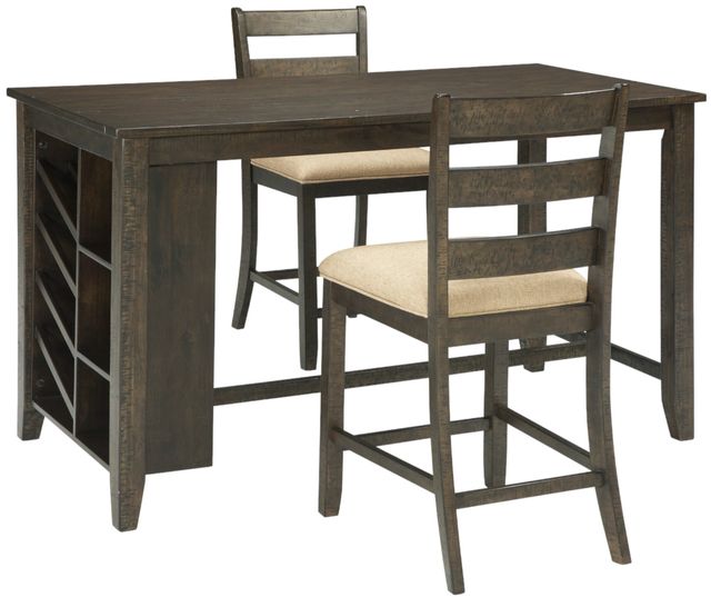 Signature Design by Ashley® Rokane 3-Piece Brown Counter Height Dining Set-0