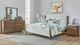 Flexsteel® Verona Brown Oak/Cream King Upholstered Panel Bed-4