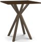 Amisco Customizable Asterisk 36" Square Walnut Bar Table with Metal Stand-0