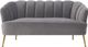 TOV Furniture Daisy Petite Grey Velvet Settee-1