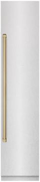 ZLINE Autograph Edition 18 in. 8.6 Cu. Ft. Right Hinge Column Freezer in Satin Stainless Steel with Graphite Gray Interior and Champagne Bronze Accents-0