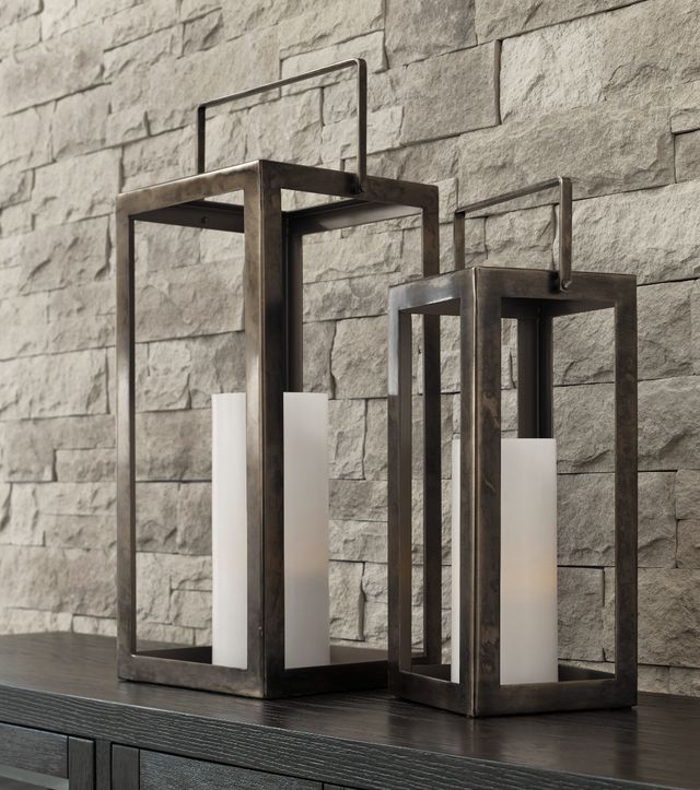 Signature Design by Ashley® Briana Antique Pewter 16" Lantern-4