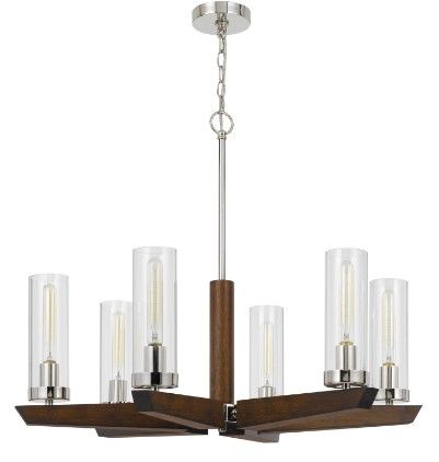 Cal® Lighting & Accessories Ercolano Pine Chandelier-0