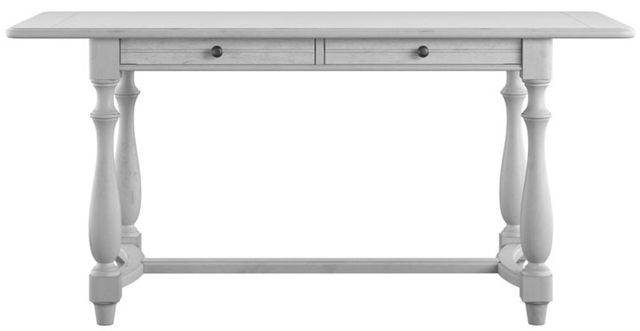 Emerald Home New Haven Oyster Shell Dining Table with Two Drawers-2