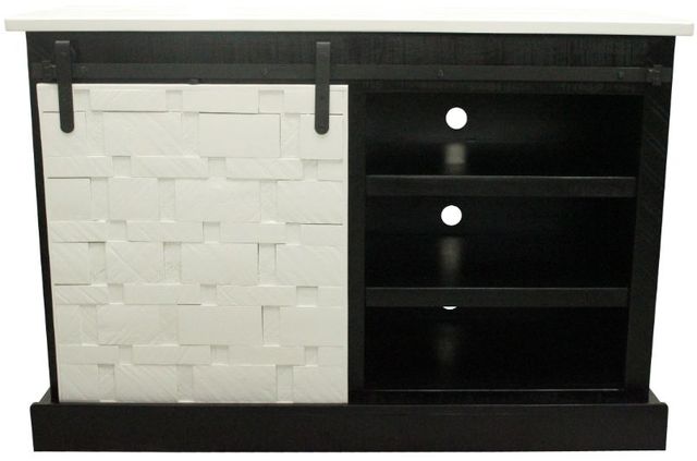 American Heartland Manufacturing Rustic 47" Two-Tone Mosaic TV Stand-2