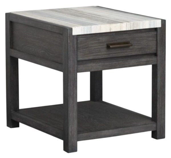 Magnussen Home® Plum Creek Black Rectangular End Table-0