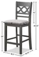 New Classic® Home Furnishings Cori 5-Piece Gray Counter Height Dining Set-3