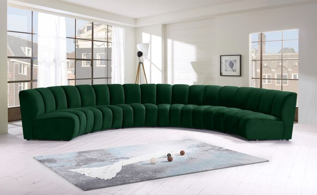 Meridian Furniture Infinity 6-Piece Green Velvet Modular Sectional-1