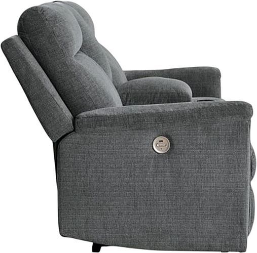 Signature Design by Ashley® Barnsana Gravel Power Reclining Loveseat with Console-3