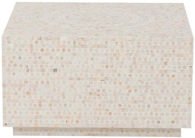 Linon Capiz Cream  Square Coffee Table-2