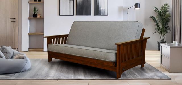 Kodiak Furniture Alexa Black Walnut/Natural Beauty Cloud Full Futon-1