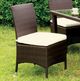 Furniture of America® Comidore Espresso/White Metal Wicker Outdoor Side Chair-2