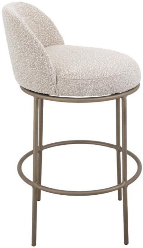 International Furniture Direct Snow Blacksmithing Brown/Ivory 24" Counter Stool-1