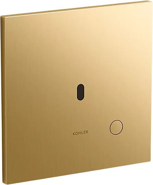 KOHLER® Mach Flex™ Vibrant Brushed Moderne Brass Metal Faceplate for Concealed Touchless Toilet Flushometer, 1.28 Gpf-0