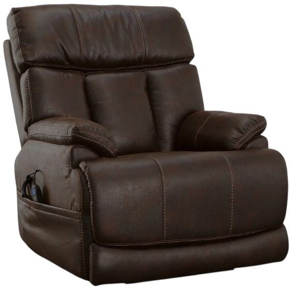 Flexsteel® Clive Brown  Power Recliner with Power Headrest-0