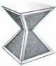 ACME Furniture Noralie Mirrored Square End Table with Faux Diamond Accents-0