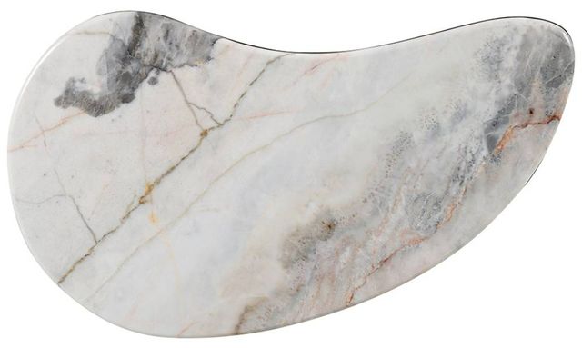ACME Furniture Hanale Natural Marble Top Coffee Table with Brown Legs-4