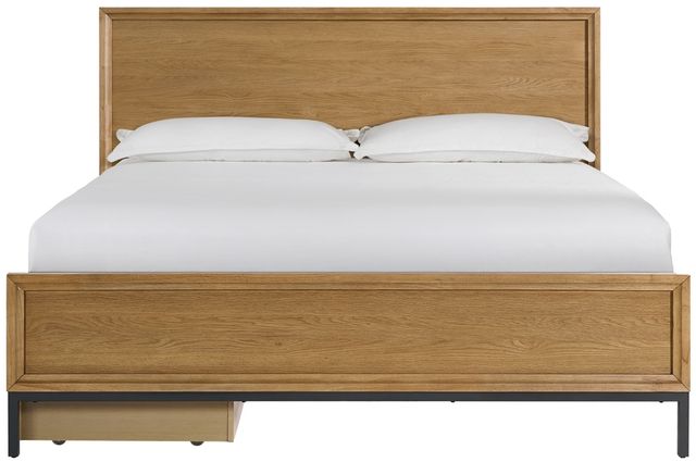 Intercon Newport Natural Oak King Panel Storage Bed-2