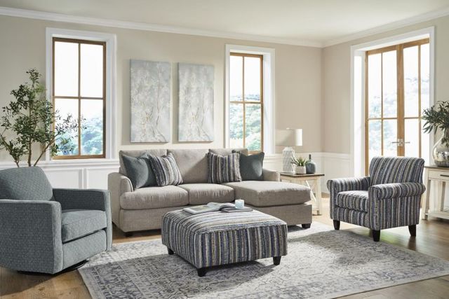 Fusion Furniture Griffin Linen Sofa with Chaise-1