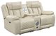 Homelegance® Huron Beige Double Power Reclining Loveseat with Center Console-0