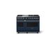 Viking® 5 Series 48" Slate Blue Pro Style Dual Fuel (NG) Range with Brushed Brass Trim-0
