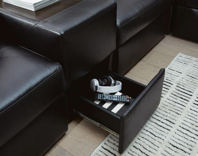 Signature Design by Ashley® ModMax II 8-Piece Black Right-Arm Facing Sectional and Chaise with Storage Consoles-2