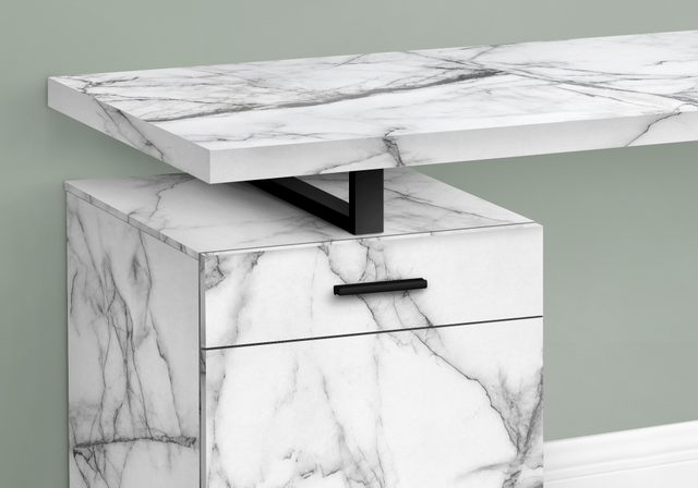 Monarch Specialties Inc. White Marble Computer Desk-1