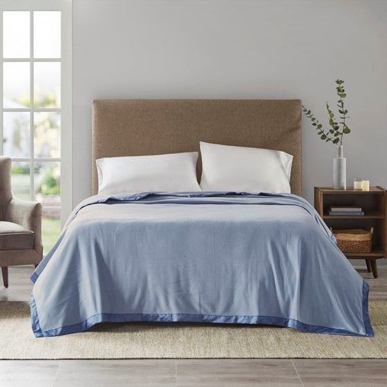 Olliix by True North by Sleep Philosophy Micro Fleece Blue King Blanket-2