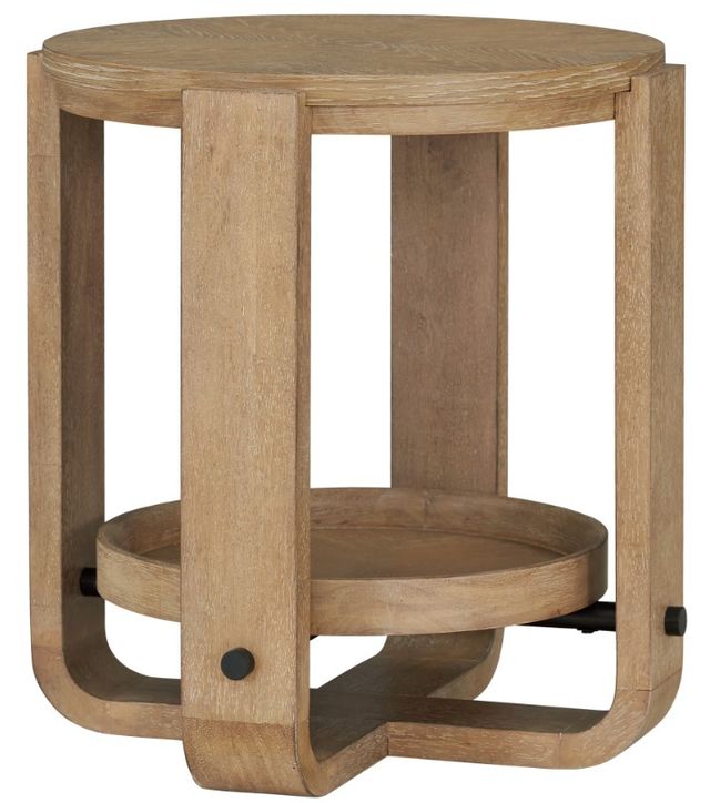 Parker House® Escape Glazed Natural Oak Round End Table-0