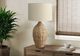 Monarch Specialties Inc. Natural Rattan Table Lamp with Beige Shade-2