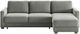 Luonto® Furniture Hampton 2-Piece Chrome/Rodeo Queen Sleeper Sectional-3