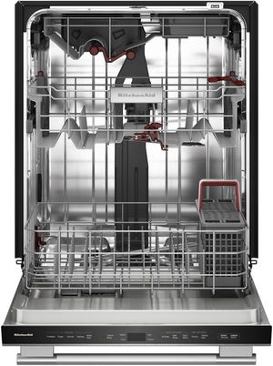 KitchenAid 24" PrintShield Stainless Steel 360 Max Jets Third Rack Top Control Built-In Dishwasher KitchenAid 24" PrintShield Stainless Steel 360 Max Jets Third Rack Top Control Built-In Dishwasher