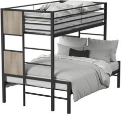 Intercon Midtown Youth Black/Ebano Youth Twin Over Full Bunk Bed